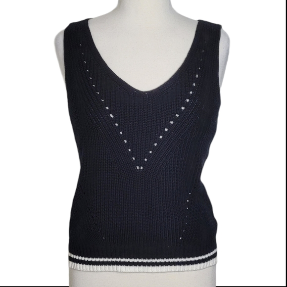 JOHN + JENN NICO IN CAVIAR Sweater Sleeveless - Picture 1 of 7